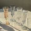 French Retro Champagne Glass Striped Crystal Goblet for Couple Toasts Wedding Home Bar Elegant Gift Drinkware