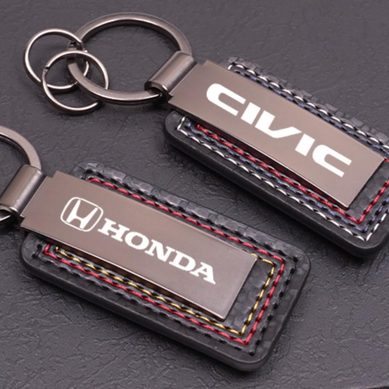 OBTLU1 Metal Car Key Ring Chain Keychain Buckle Pendant Gifts For Honda Civic Accord Fit CRV Jazz Odyssey Insight Legend HRV