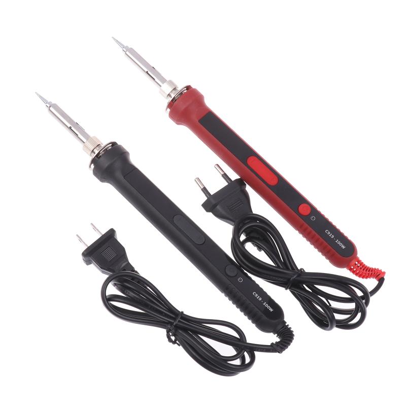 Kit de Fer à Souder Électrique Numérique 100W Ensemble 220V Température Réglable Outil de Soudure Chauffage Céramique Pointeaux de Soudure Rework