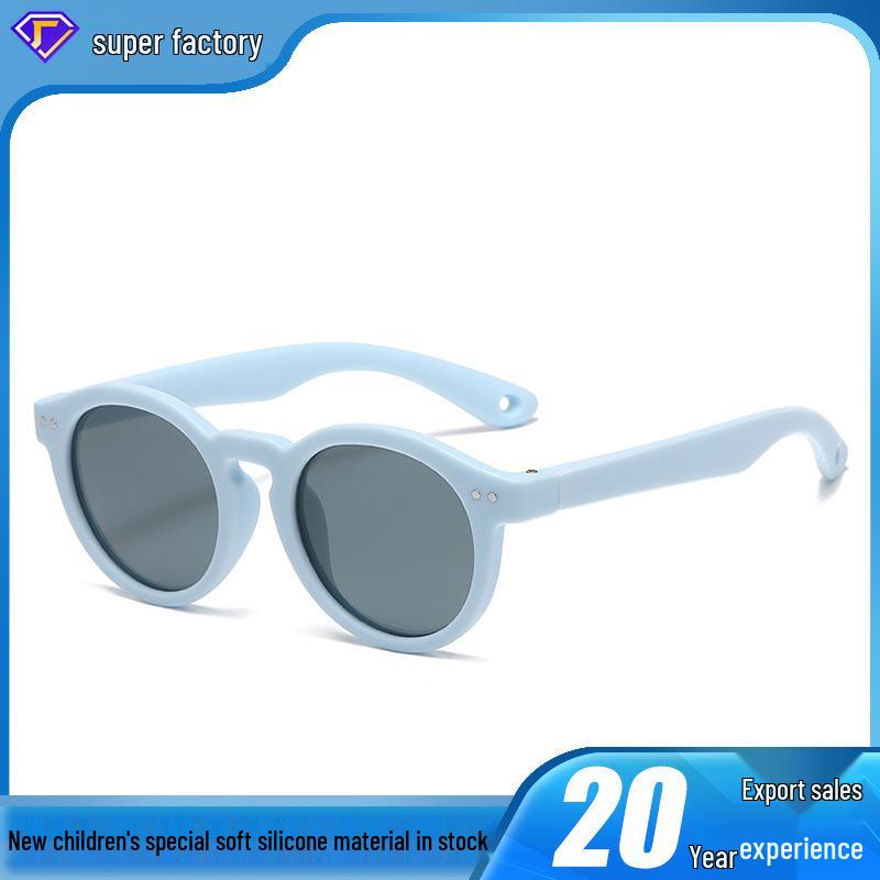 Trendy Kids' Polarized Sunglasses: Soft Silicone, Sun Protection, Stylish Outdoor Eyewear