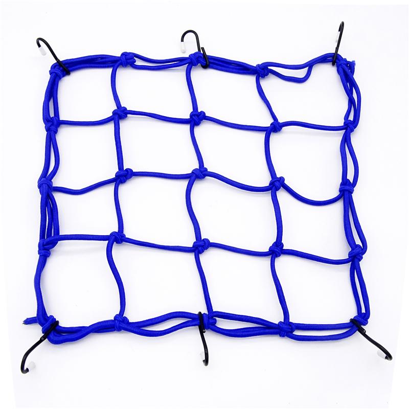30*30cm Motorcycle Luggage Net Cargo Net Helmet Rope Storage Bag Twine Holder Tank Mesh Adjustable 6 Hooks Luggage