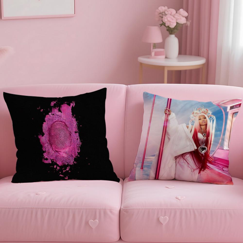popular rapper Nicki Minaj Cushion Cover Soft  EasyWash Pillow Case  Versatile for Couch Bed Travel and Office