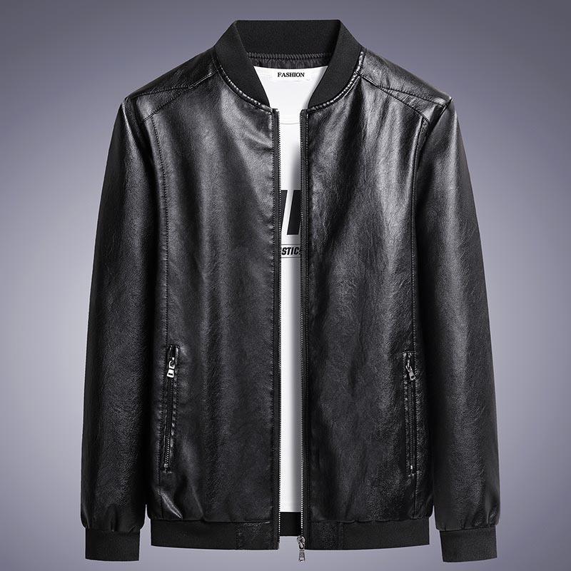 2021 Herren Slim Fit Lederjacke - Trendiger koreanischer Stil Herbstmantel