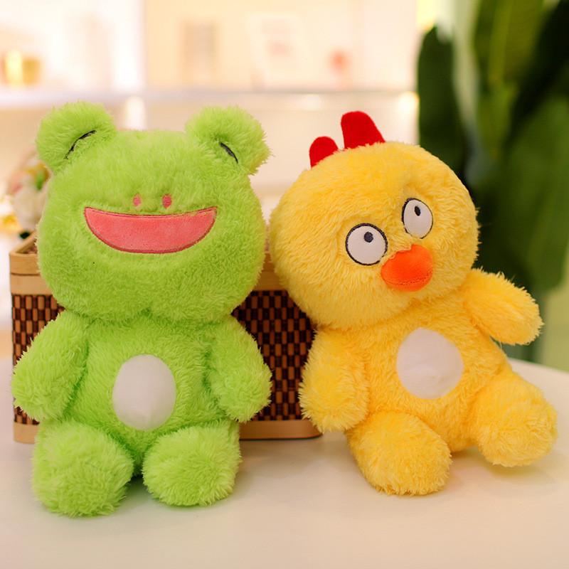Plush Adorable Animal Toy Collection Cute Frog Stuffed Doll Soft Cuddle Pillow