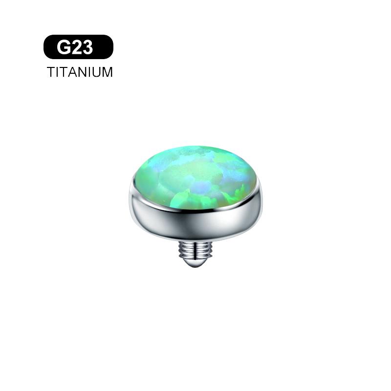 G23 Titanium Piercing Nariz Opal Gem Septum Nose Ring Conch Tragus Helix Earring DIY Sexy Body Jewelry 1PC