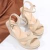 2026Wedge Sandals for Women Summer Casual Non-slip Peep Toe Platform Shoes Rubber Sole Buckle… More