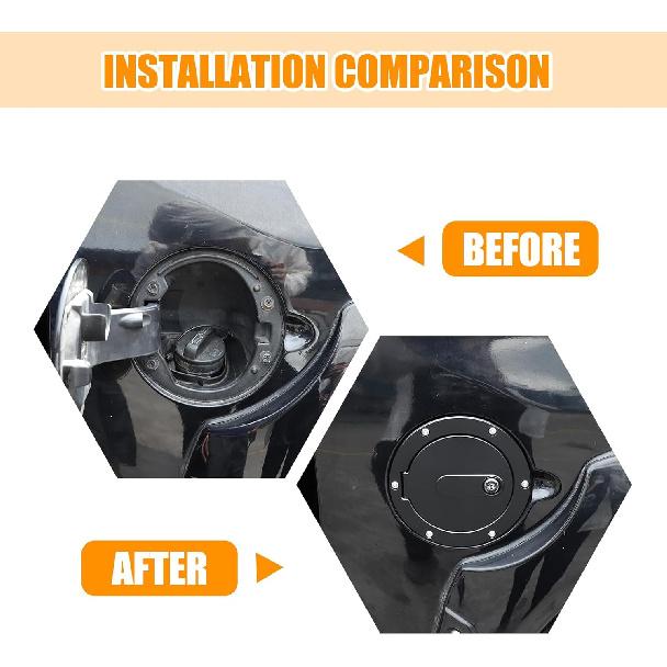 LLKUANG Gas Fuel Tank Cap Protector Cover Compatible with Toyota Tundra 2007-2021,Fuel Tank Door Cover Car Oil Gas Cap Door Cover Trim Decorative