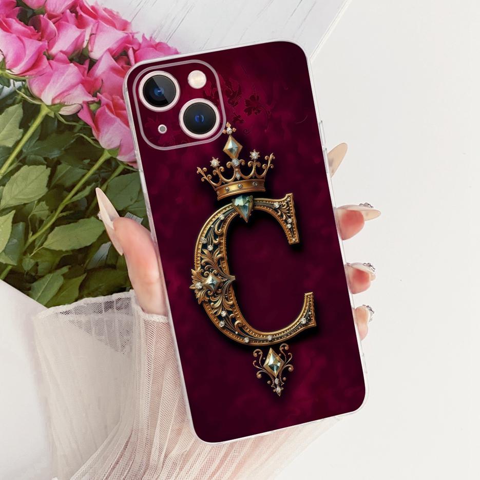 For Apple iPhone 13 Pro Case iPhone13 Mini Luxury Crown Letters Cover Soft Slim Phone Case For iPhone 13 Pro Max iPhone13 Fundas