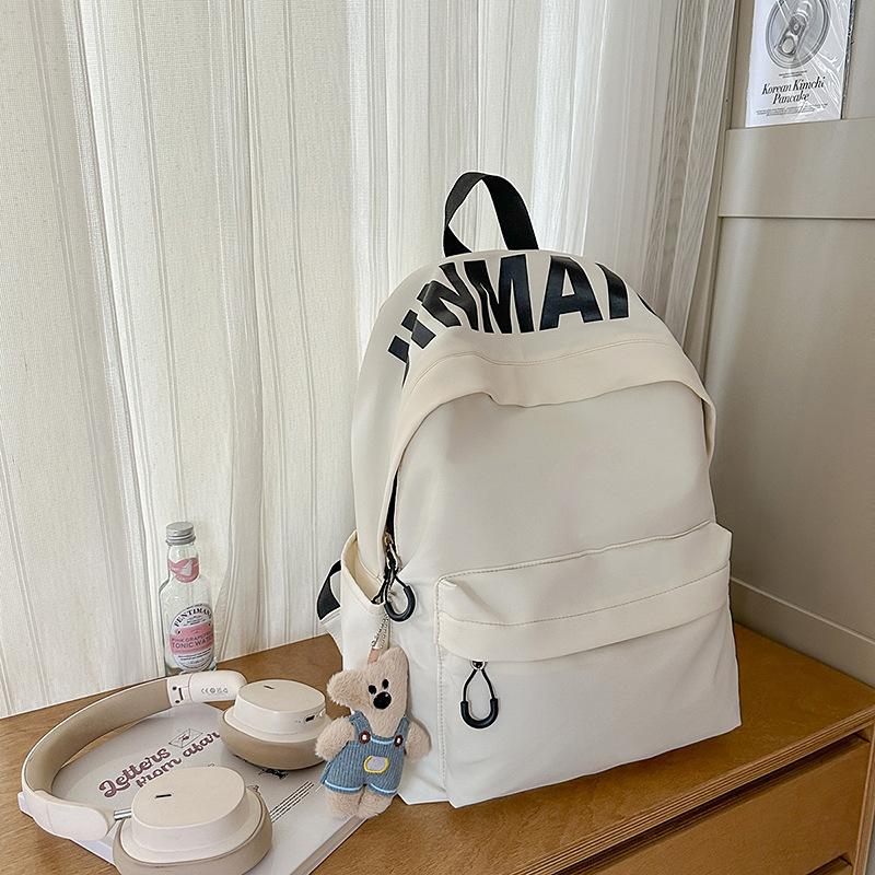 Schoolbag Backpack Simple Alphabet School Bag New Backpack Campus Versatile Large Capacity High School College Student Commuter
