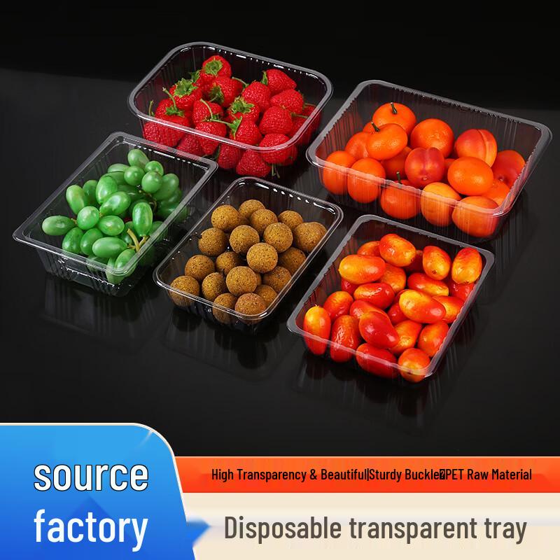 

Shixun Disposable Transparent Flat Plastic Fruit Trays