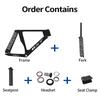 BXT Neuer Carbon Bahnrahmen Fixed Gear Bahnrad Carbonfaserrahmen TRC-195 Singlespeed Bahn-Rahmenset 700Cx28C