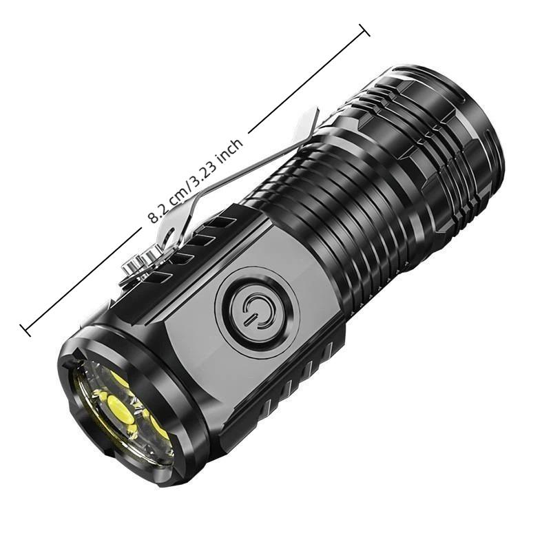 Portable Mini Led Flashlight 3Led Ultra Strong Light Flash Light Usb Rechargeable Built-In Battery With Pen Clip
