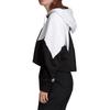 Adidas Originals Large Logo Hoodie Short Vintage Sports Pullover Color Block American Sweatshirt Women hoodies Black White GD2404