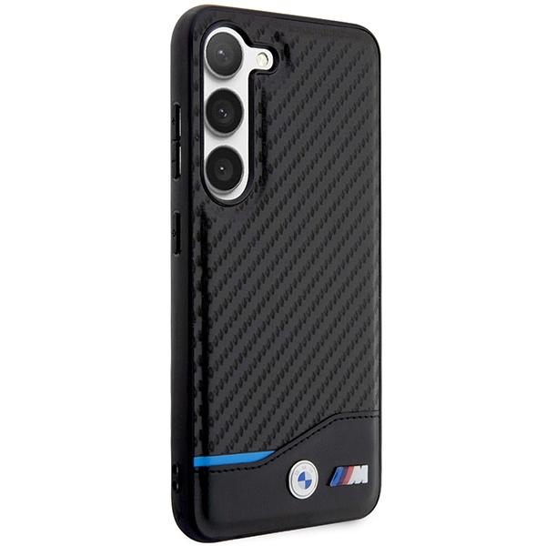 Etui Do Samsung Galaxy S23 Plus BMW Skórzane Carbon Czarne