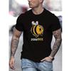 Humorous Zombee Design Men'S Casual T-Shirt, Graphic Tee for Summer, Men'S Apparel, Tops for Guys, Perfect Gift for Men