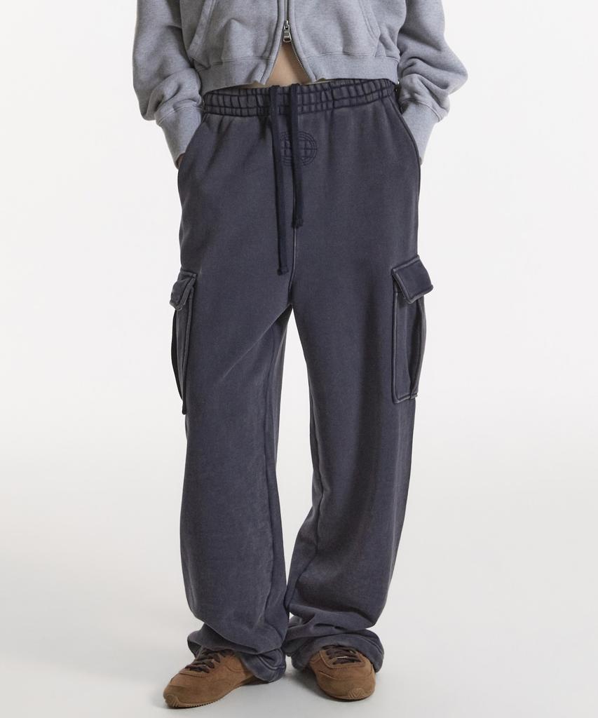 NOHANT Washed Cargo Sweat Pants Navy