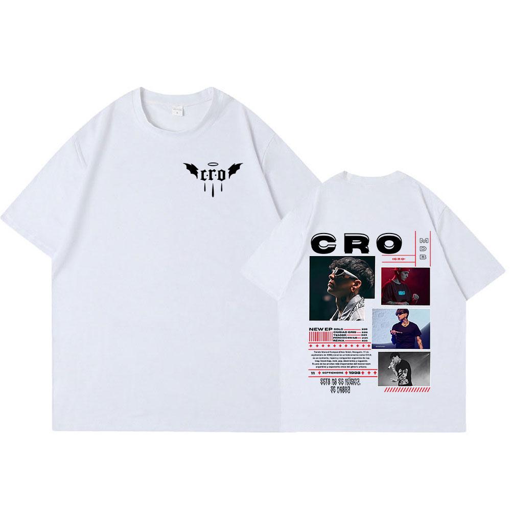 RRapper C.R.O Graphic T Shirts Men Women Clothing Hip Hop Fashion T-shirts Vintage Oversized Cotton Short Sleeve Tees Streetwear