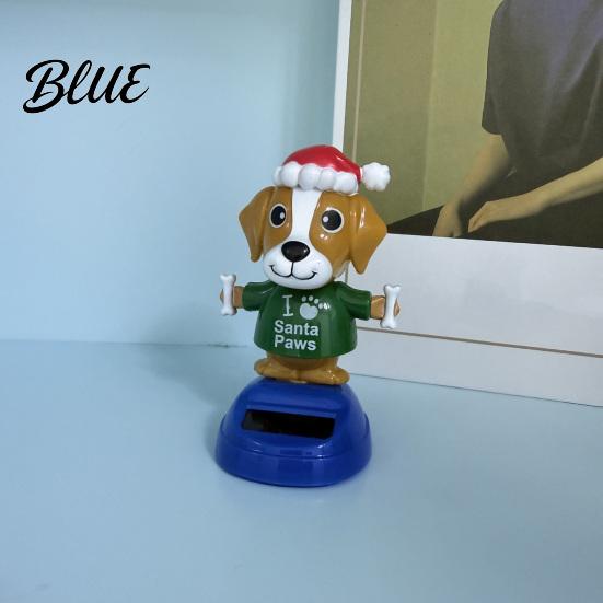 Funny Snowman Desk Decor Solar Powered Dancing Car Ornament, Creative Dashboard Christmas Cartoon Figure for Santa Claus Accessories Auto Interior