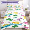 3pcs Custom Name Dinosaur Bedding Set Duvet Cover Closure Includes 1 Duvet Cover & 2 Pillowcases, Soft and Comfortable for All Seasons.