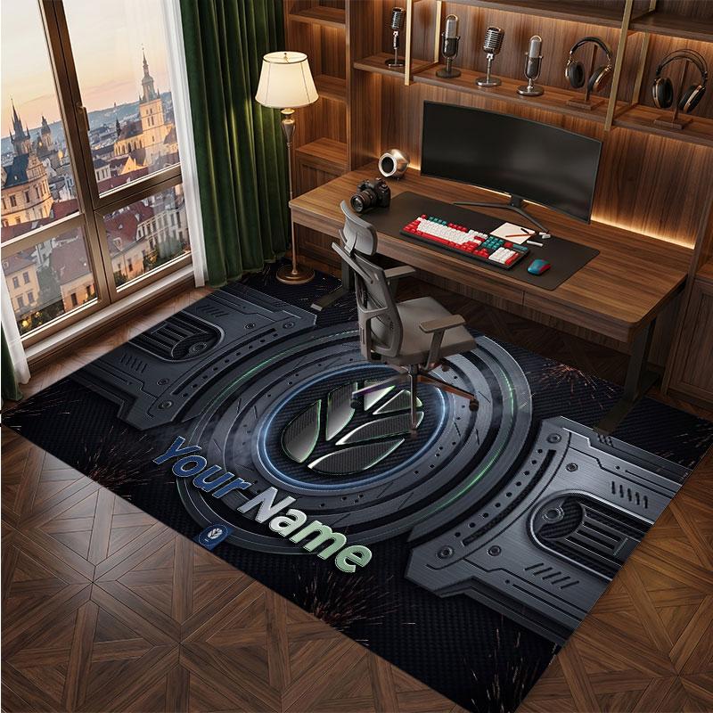 New Holland Personalized Crystal Velvet Carpet, Customized Name Text Soft Anti‑Slip Rug for Living Room Bedroom