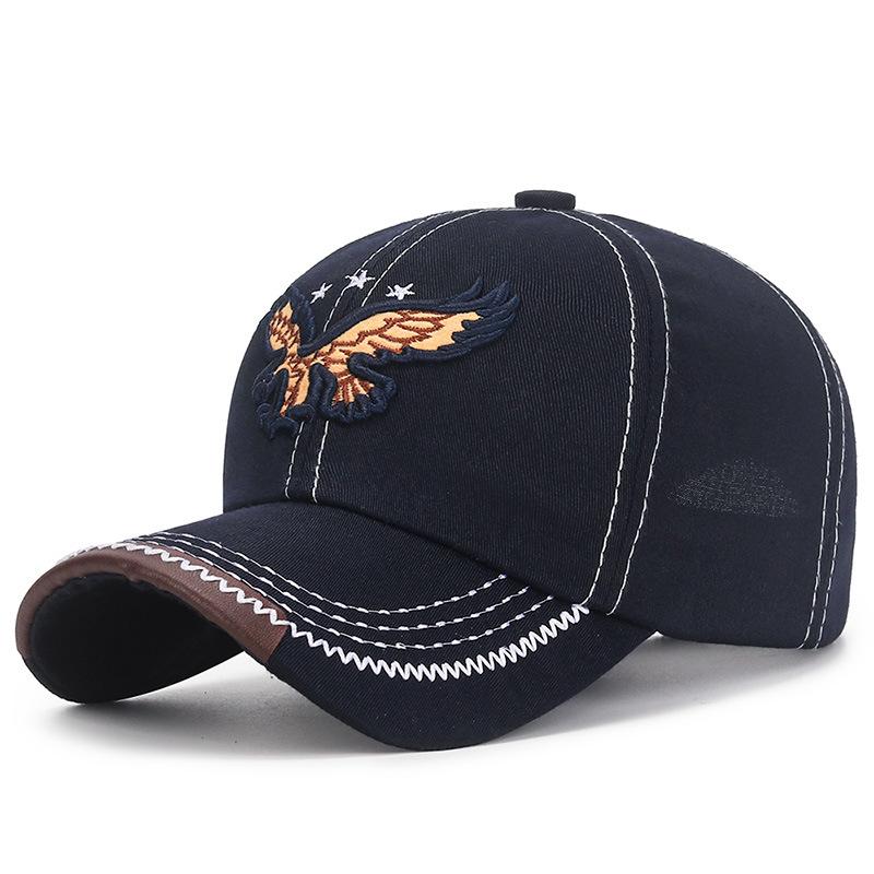 Men Embroidered Eagle Baseball Cap Golf Fishing Hat Spring Autumn Sunshade Cap Women Ponytail Panama Cap Snapback Hat Visor