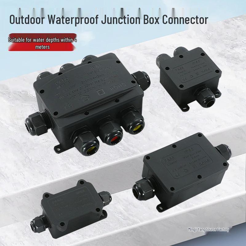 Outdoor IP68 Rainproof Plastic Junction Box with Terminal Block for PC Rooms & Street Lighting