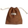 Cosmetic Bag Portable Corduroy Makeup Storage Bag Drawstring Design Jewelry Storage Pouch for Home Travel