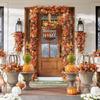 Interchangeable Welcome Sign for Front Door with 4 Seasonal Wreaths and 14 Changeable Icons, Farmhouse Front Door Signs, Door Decoration Porch Decor,
