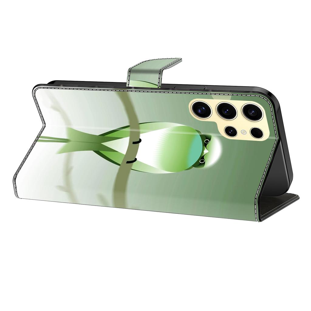 Green Bird Pattern PU Leather Book Case for iPhone Samsung Huawei Honor Google Redmi Xiaomi LG Motorola Sony Nokia Oneplus Oppo