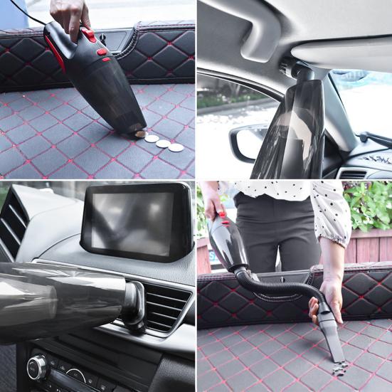 Handheld Car Vacuum Cleaner, Portable Vacuum Cleaner and Air Duster, 120W High Power Vacuum with LED Light for Home Office Car Pet