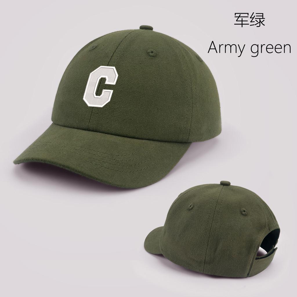 Gorra de Béisbol para Bebé Letra C Linda de Color Sólido Sombrero de Sol para Niños Pequeños con Orejas Verano Ajustable Niños Niño Niña Gorra de Visera