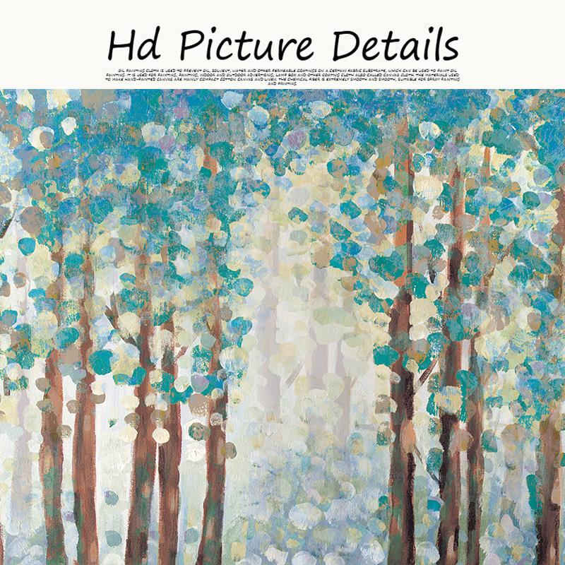 Natural Green Tree Flower Plant Abstract Canvas Painting Landscape Posters and Prints Cuadros Wall Art Picture for Living Room