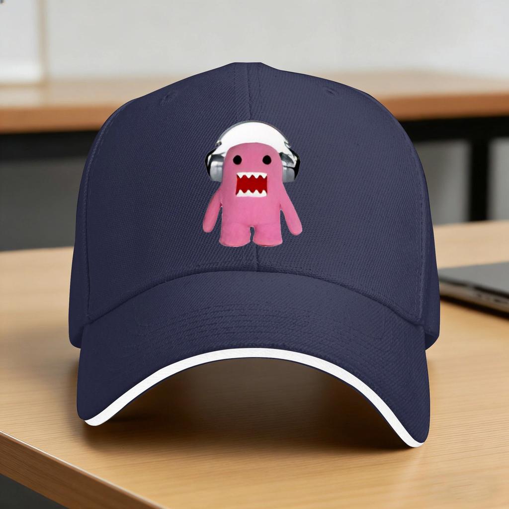 Pink Domo Kun With Headphones Baseball Cap Hunting Camping Hot Sale Hip Hop Hats Women Unisex Yk Cute Design Baseball Caps