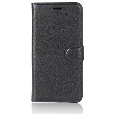 Etui Coque Housse de Protection - LuffyShop - Samsung Galaxy S9 Plus - Leder Schwarz - Hohe Qualität - Hart