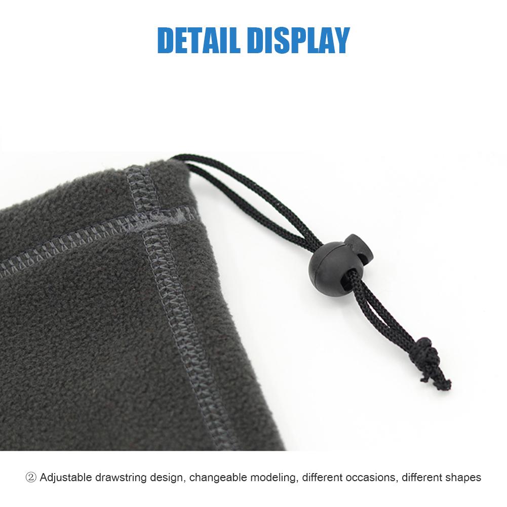 Buy Drawstring Windproof Fleece Tube Mask Sports Warm Cycling Headband ...