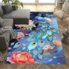 1pc Home Carpet Peacock and Flowers Non-Slip Design for Office Decor Living Room Bedroom Gift