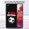 Custodia Morbida Per Samsung Galaxy Note 20 Ultra 10 Plus Lite A50 A70 A20 A40 A20e 9 8 A60 A10e Funda Cover per Telefono I Love Football Capa