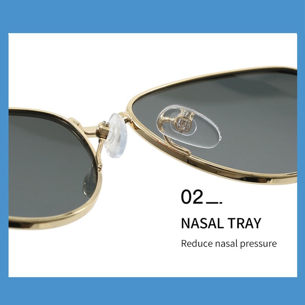 New Triangle Sun Glasses Zinc Zinc Alloy Spicy Girls Shades Glasses Fashion Cat Eye Sunglasses  Outdoor