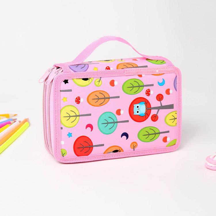 32 Holes Pencil Bag PU Waterproof Material Large Capacity
