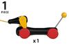 BRIO Douche Pull Toy [Dog Toy] for Ages 1 and Up (Pull Cart, Wooden, Educational Toy) 30332