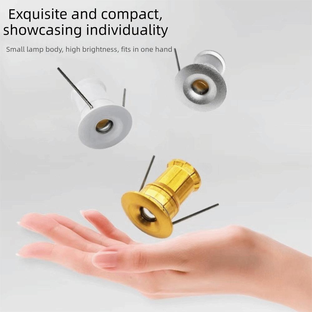 1W Power Mini LED Spotlight 3000K Warm Light Cabinet Downlight Durable Spot Lights  Indoor Lighting