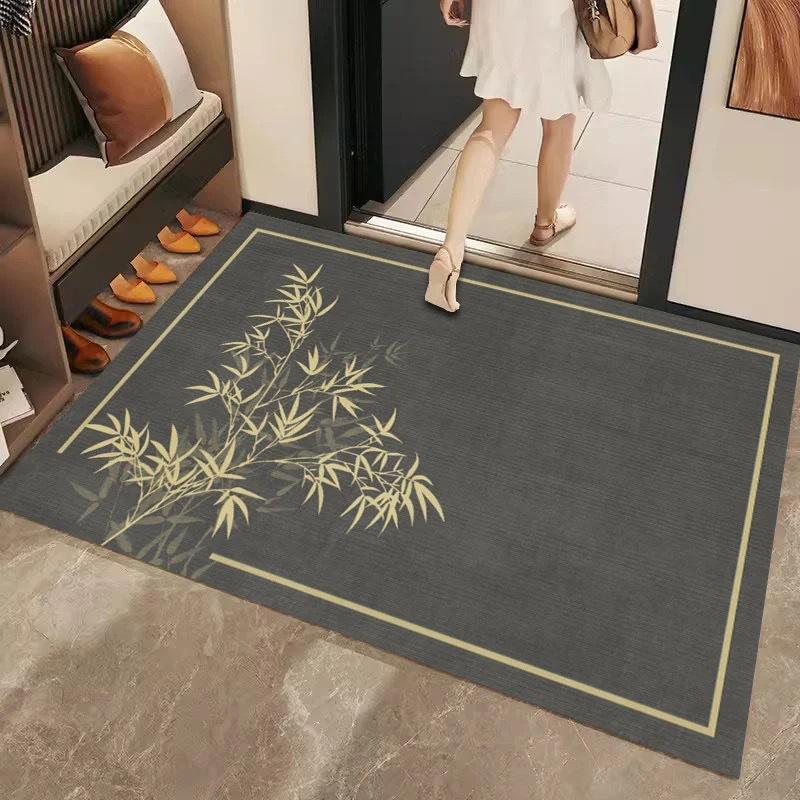 Tapete de banho de terra diatomácea - grosso, absorvente e de secagem rápida com base de borracha antiderrapante para entrada de banheiro