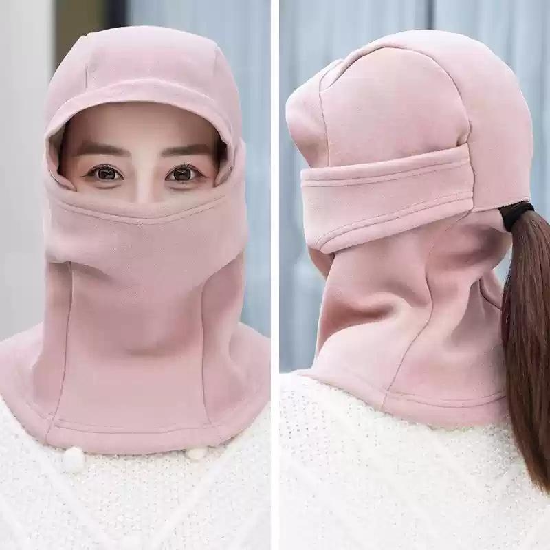 1pc Windproof Thermal Balaclava Full Face Cover Fleece Lined for Skiing Cycling Motorcycle under Helmet Outdoor Sports hat