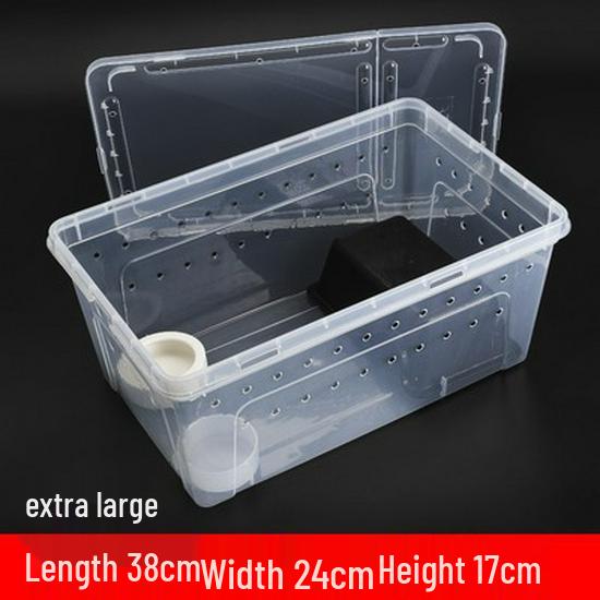Extra Large Reptile Breeding Box for Silkworms, Spiders, Frogs, Geckos, Lizards, Snakes, Insects, and Turtles.