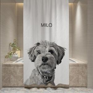 

Custom Pet Photo Shower Curtain - Dog & Cat Bath Decor For Unique Bathtub Curtains W60H190(CM)-1 Pcs