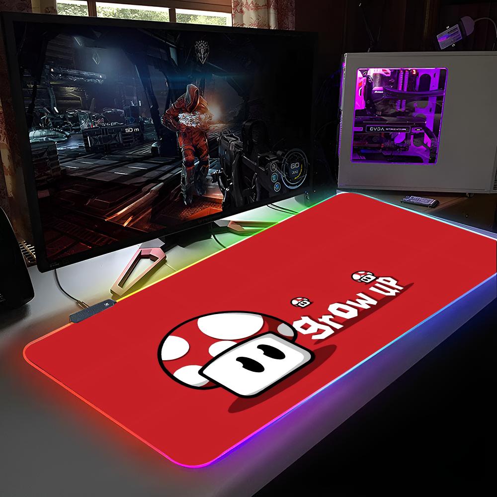 

Hot Game Super Cool M-Mario Bros Mouse Pad RGB Backlit Mouse Pad Laptop Mouse Pad Laptop Gamer Computer Desk Gaming Accessories RGB600x300x3mm