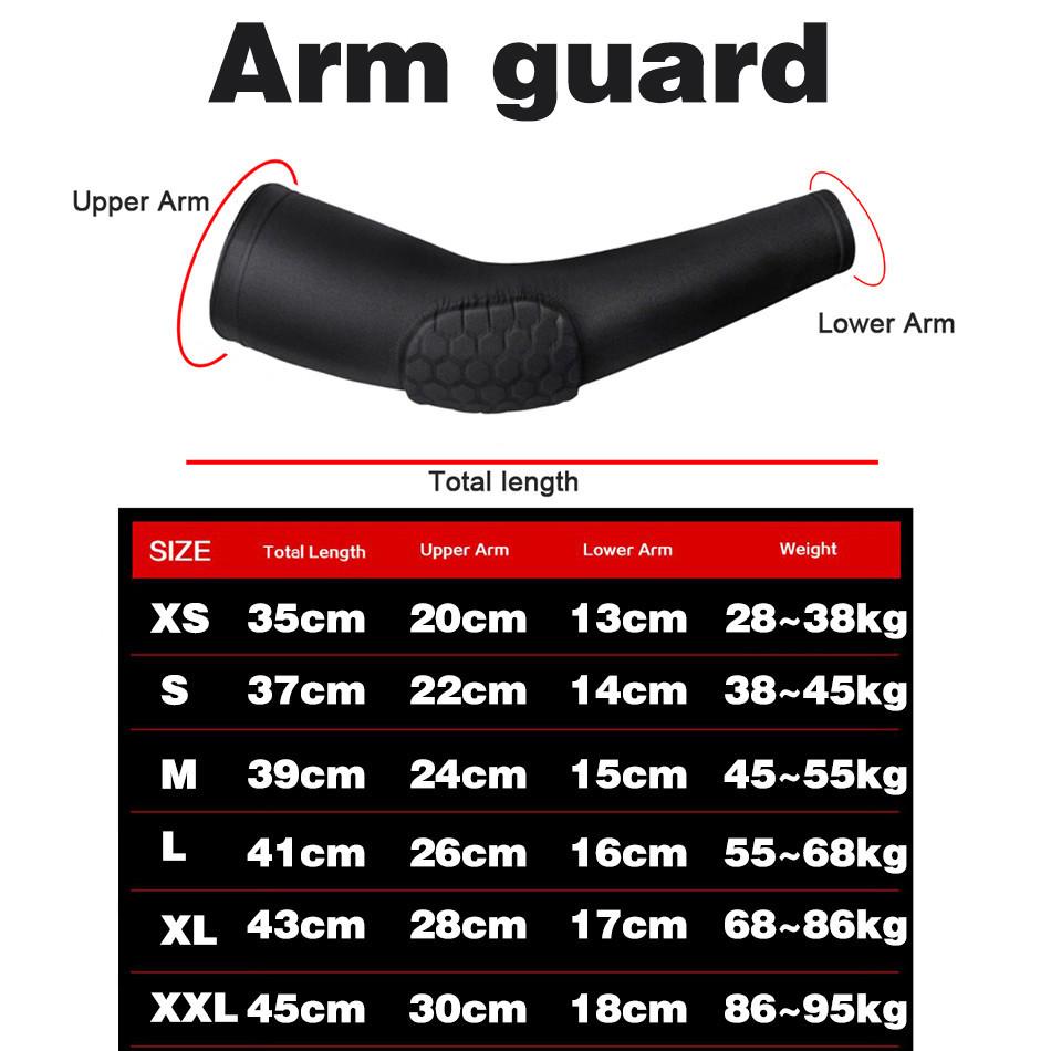 WOSWEIR Ultra Thin Honeycomb Elbow Pads Sports Protective Gear Anti-Collision Sponge Arm Guard for Basketball Adults & Children