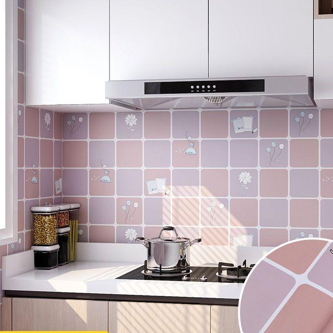 Kitchen Oil-Proof Sticker Waterproof Self-Adhesive High Temperature Stove Wallpaper Toilet Bathroom Tile Renovation Wall Sticker