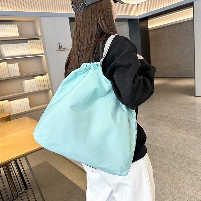 Eco-Friendly Large Capacity Drawstring Shopping Bag with Buckle
