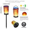 Solar Lantern Flickering Flame Garden Light Hangable Hollow Lanterns For Backyard Walkway Driveway Balcony Fence Pool Deck